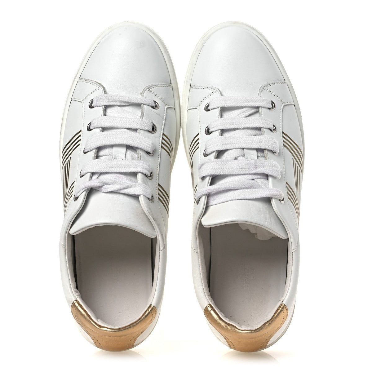 Metallic Calfskin Womens Advantage Sneakers 39.5 White Dore wholesalehk.shop