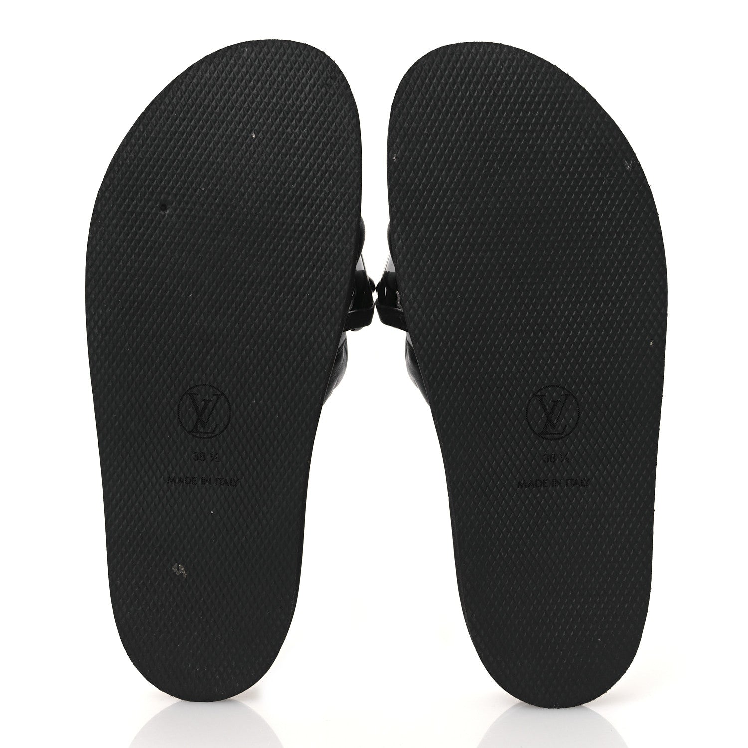 Calfskin Embossed Monogram Sunset Flat Comfort Mule 38.5 Black £¨ Direct shipment via from wholesalehk.shop