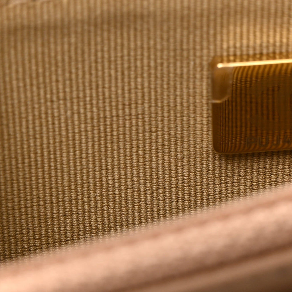 Lambskin Quilted CC Pearl Crush Wallet on Chain WOC Beige wholesalehk.shop