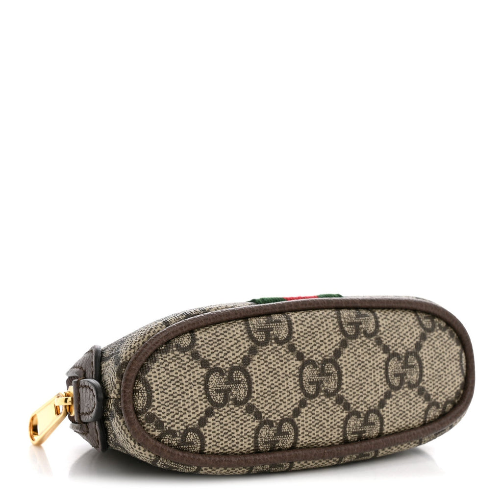 GG Supreme Monogram Web Ophidia Dome Key Pouch Beige New Acero wholesalehk.shop