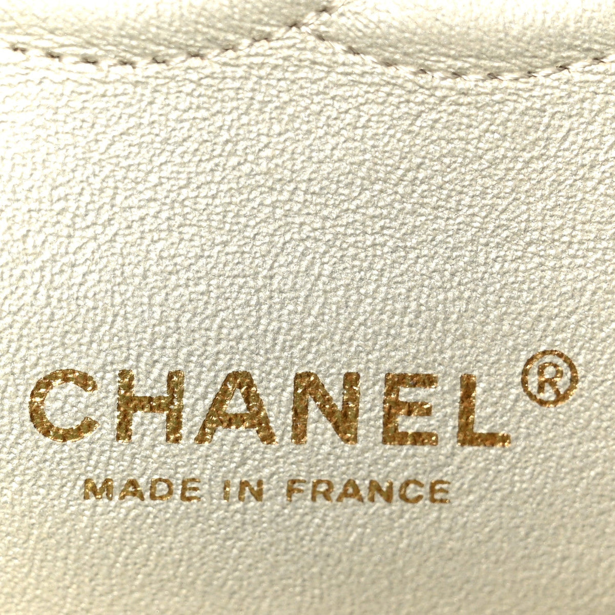 Metallic Canvas Quilted Medium Double Flap Light Gold wholesalehk.shop