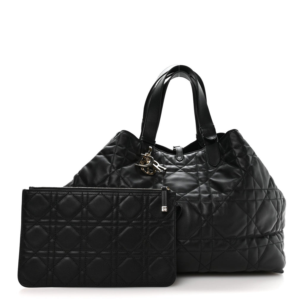 Calfskin Macrocannage Large Toujours Black wholesalehk.shop