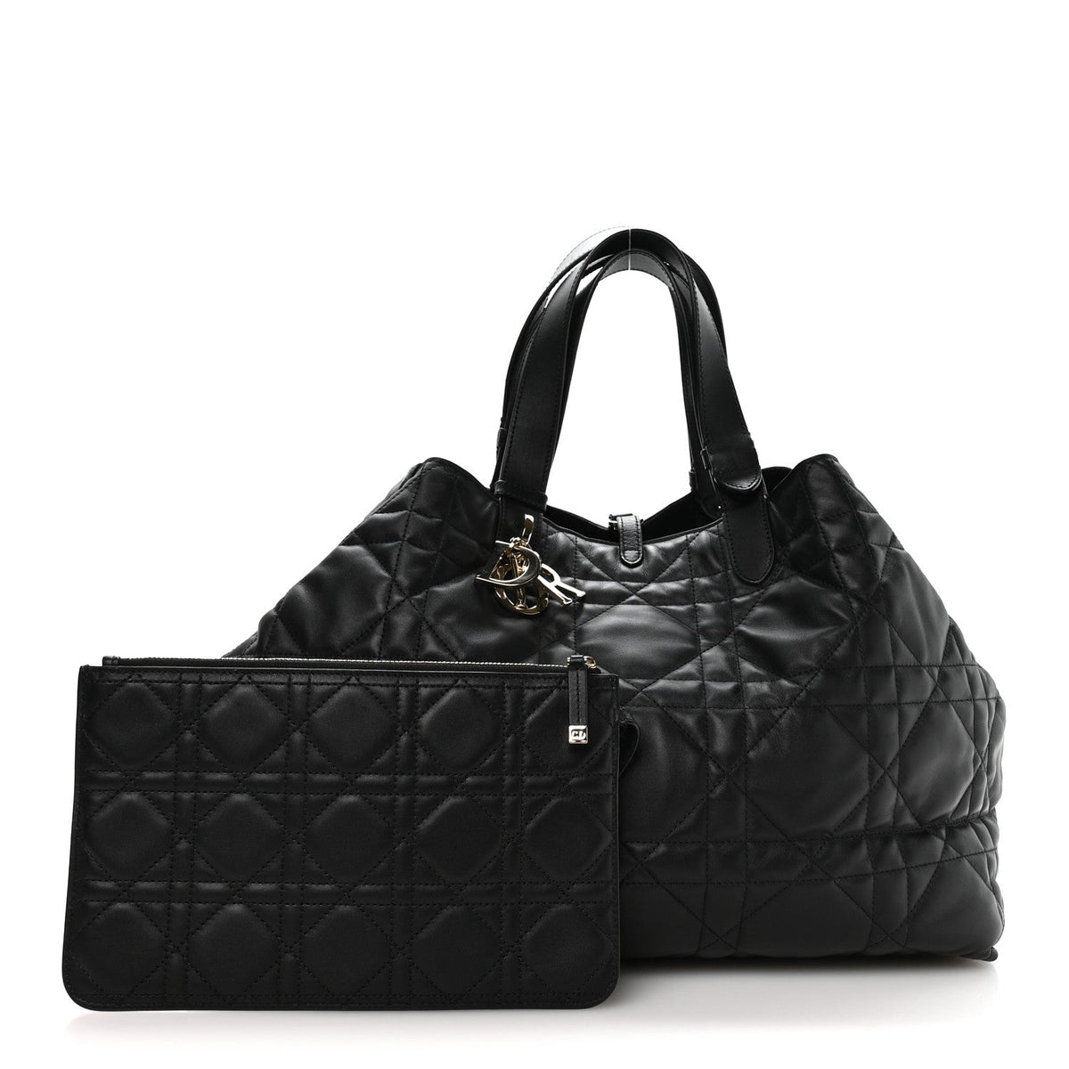 Calfskin Macrocannage Large Toujours Black wholesalehk.shop