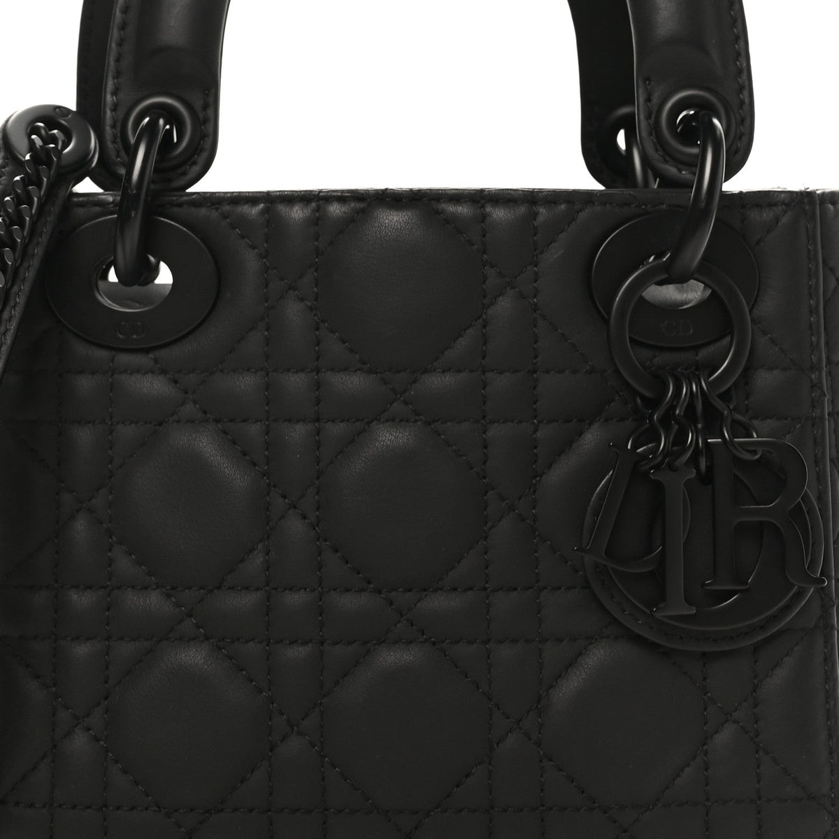 Ultra Matte Calfskin Cannage Mini Lady Dior Black wholesalehk.shop