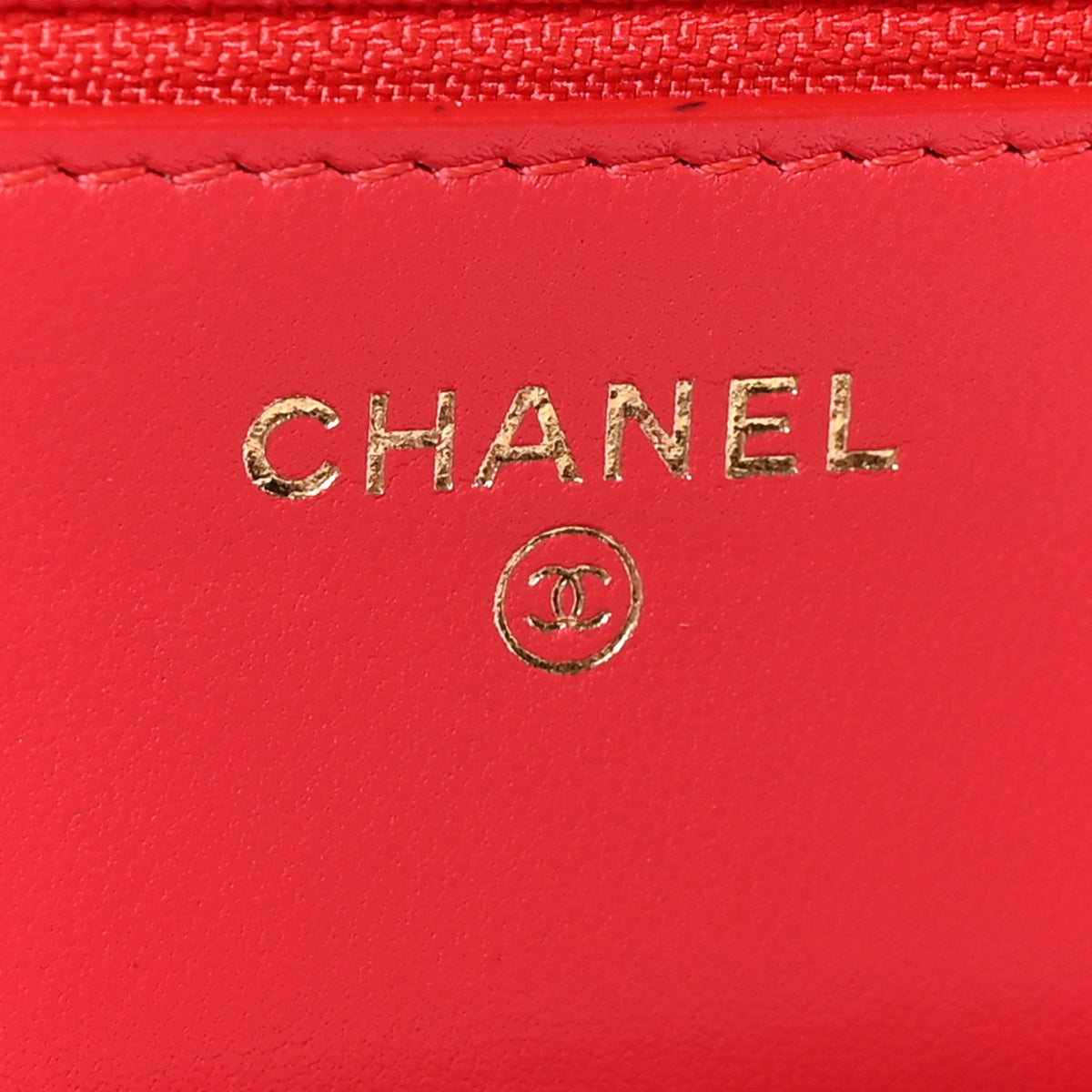 Lambskin Quilted CC Pearl Crush Wallet on Chain WOC Red wholesalehk.shop