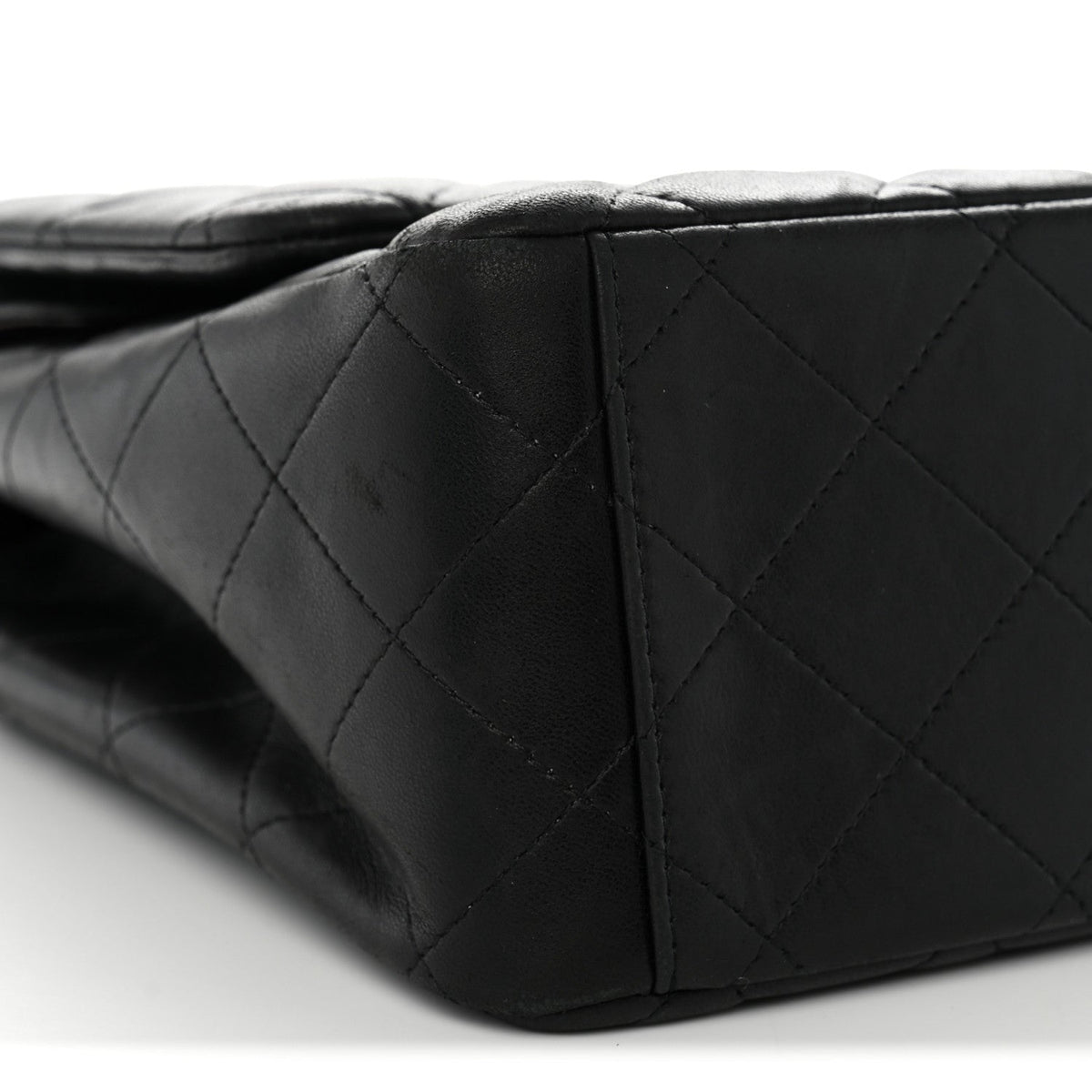 Lambskin Quilted Maxi Double Flap Black wholesalehk.shop