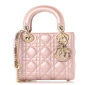 Metallic Lambskin Cannage Mini Lady Dior Lotus wholesalehk.shop
