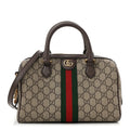 GG Supreme Monogram Web Small Ophidia Top Handle Bag  Beige Ebony wholesalehk.shop