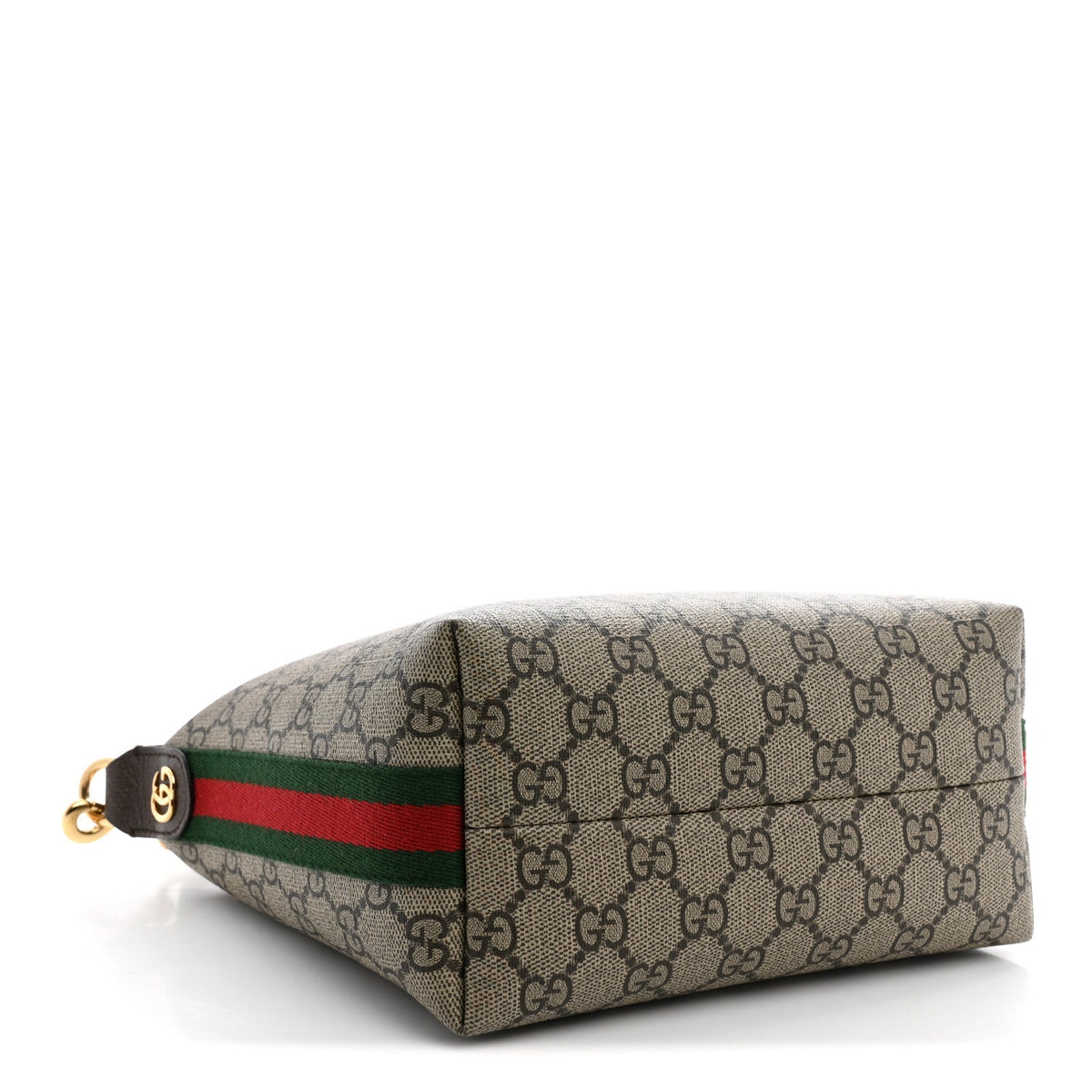 GG Supreme Monogram Textured Calfskin Web Super Mini Ophidia Shoulder Bag Beige Ebony New Acero wholesalehk.shop