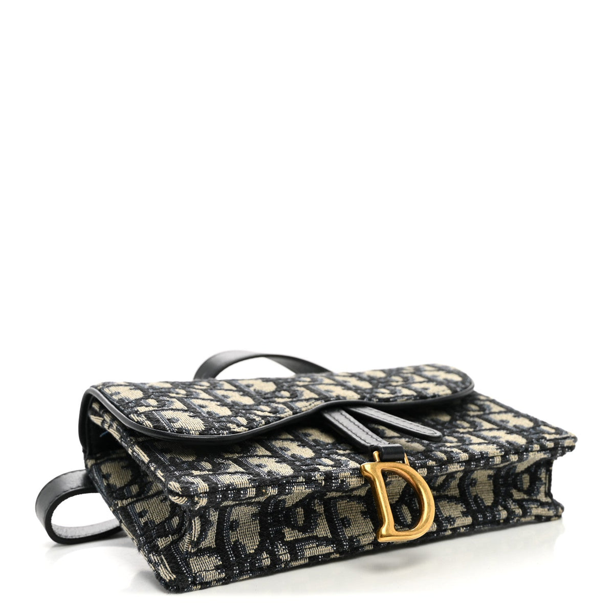 Oblique Saddle Belt Bag Blue wholesalehk.shop