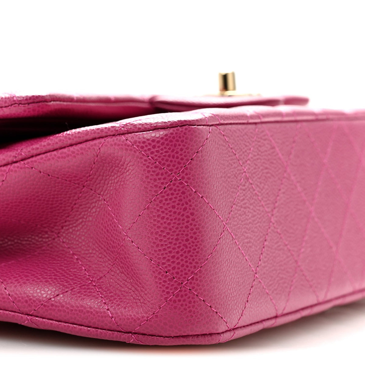 Caviar Quilted Medium Double Flap Purple wholesalehk.shop
