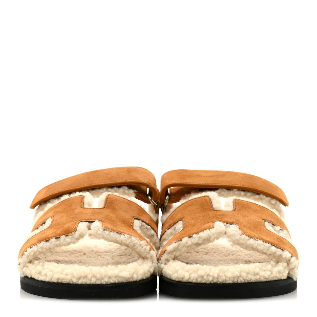 Suede Goatskin Woolskin Womens Chypre Sandals 40 Naturel Ecru wholesalehk.shop