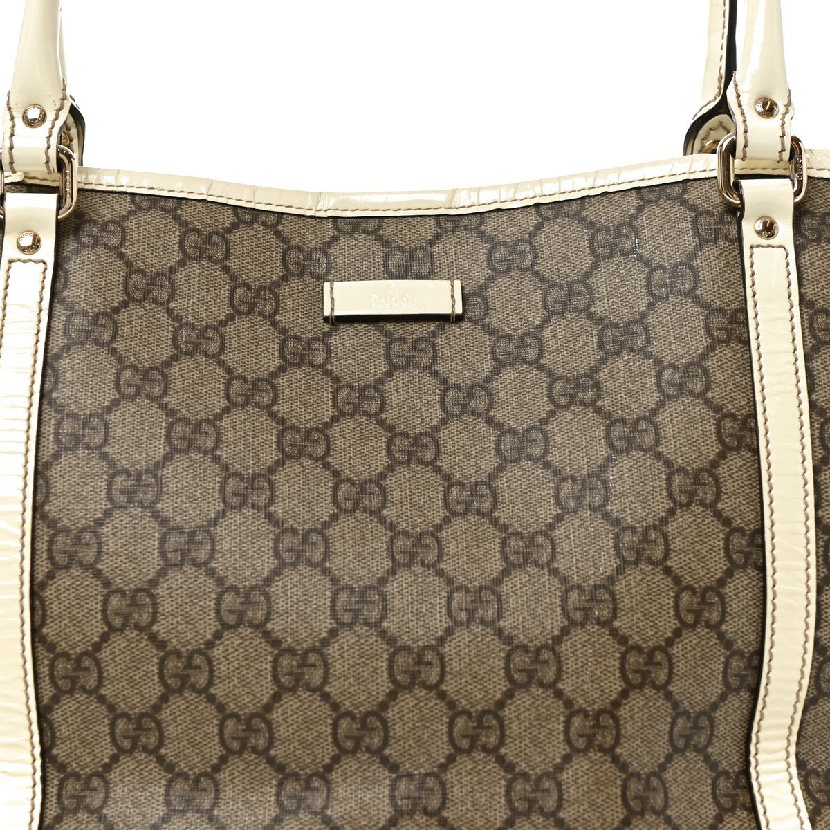 GG Plus Monogram Medium Joy Tote Off White wholesalehk.shop