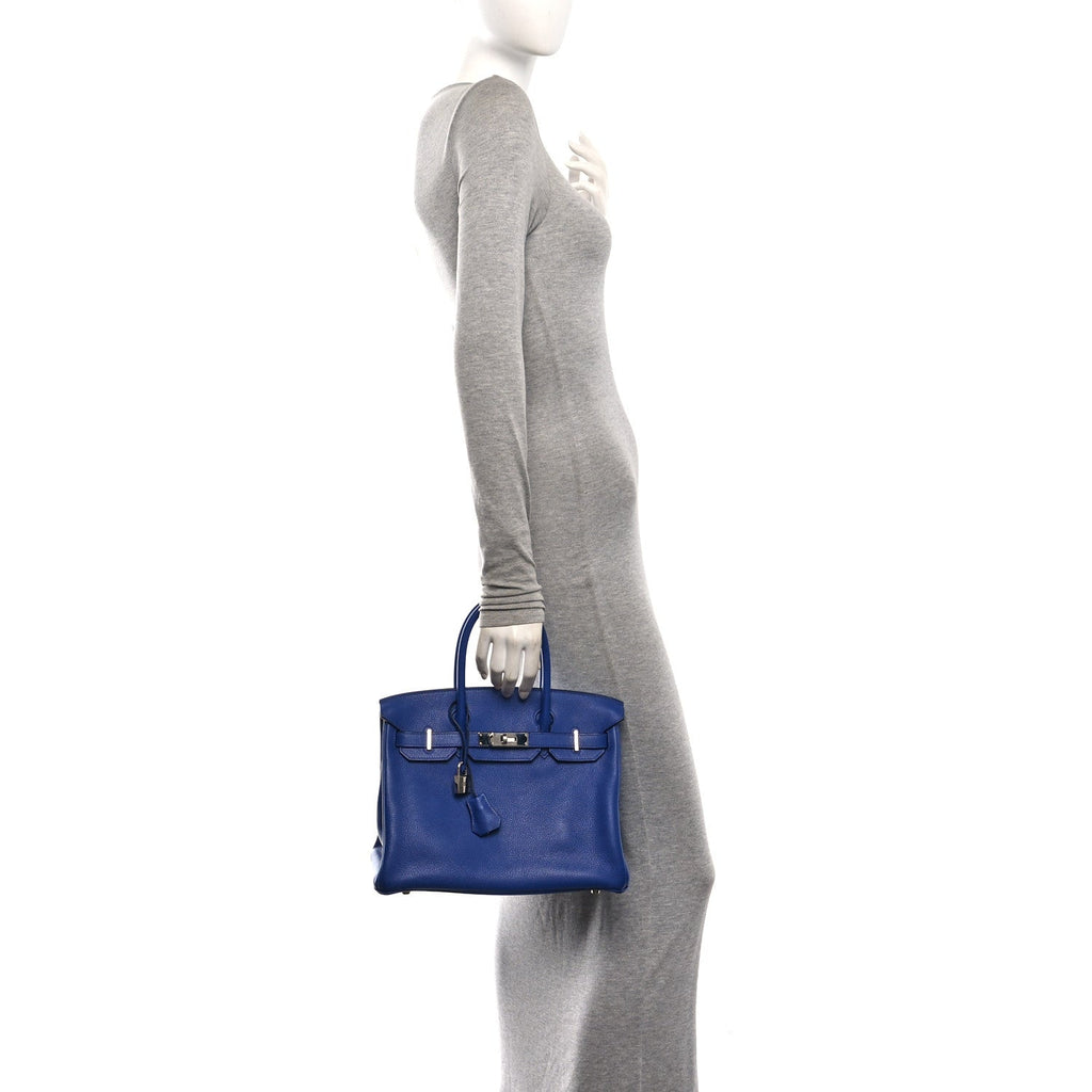 Taurillon Novillo Horseshoe Birkin 30 Bleu Brighton £¨ Direct shipment via from wholesalehk.shop