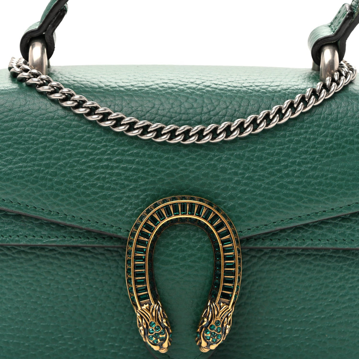 Dollar Calfskin Crystal Mini Dionysus Top Handle Bag Emerald wholesalehk.shop