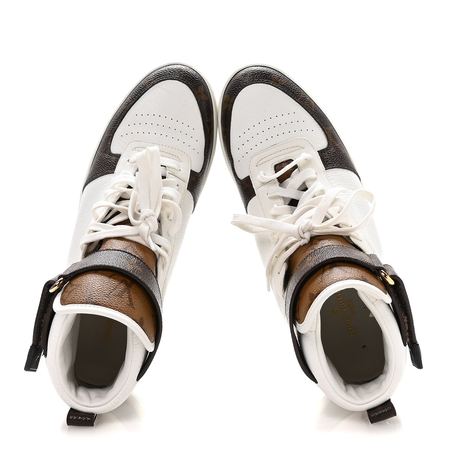 Grained Calfskin Monogram Boombox Sneaker Boots 39 White £¨ Direct shipment via from wholesalehk.shop