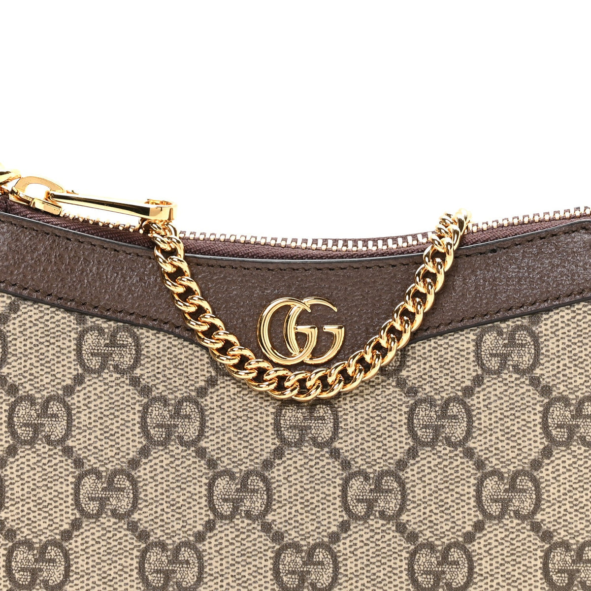 GG Supreme Monogram Textured Dollar Calfskin Mini Ophidia Chain Bag Beige Ebony wholesalehk.shop