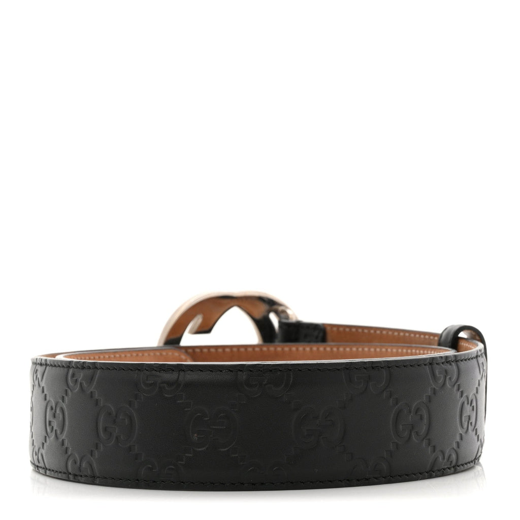 Guccissima Signature Interlocking G 40mm Belt 80 32 Black £¨ Direct shipment via from wholesalehk.shop