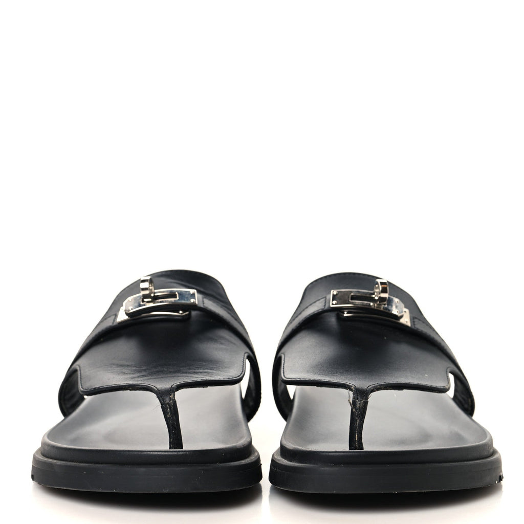 Calfskin Womens Empire Sandals 37.5 Black wholesalehk.shop