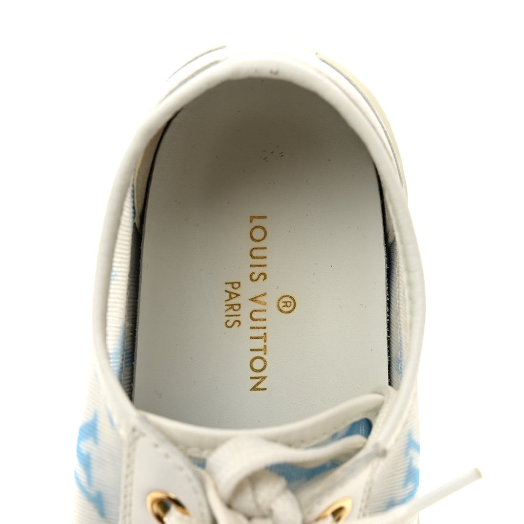 Technical Fabric Calfskin Monogram Stellar Sneakers 35  Blue £¨ Direct shipment via from wholesalehk.shop