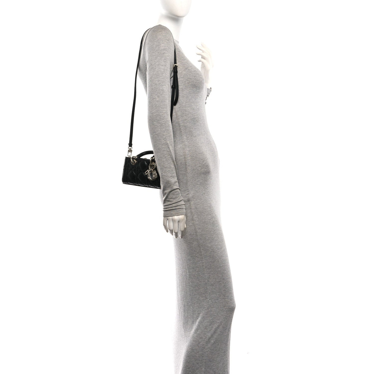 Lambskin Cannage Micro Lady D-Joy Black wholesalehk.shop