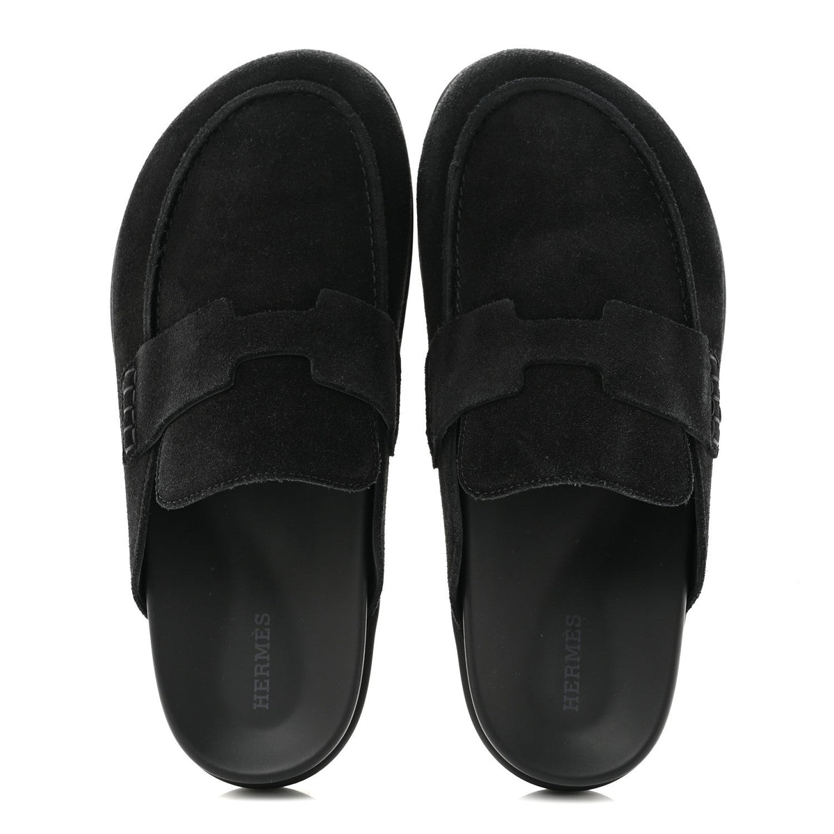 Suede Calfskin Go Mules 40 Black wholesalehk.shop
