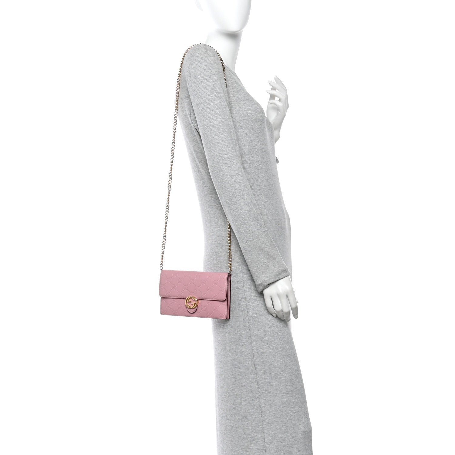 Guccissima Icon Chain Wallet Carmine Rose £¨ Direct shipment via from wholesalehk.shop