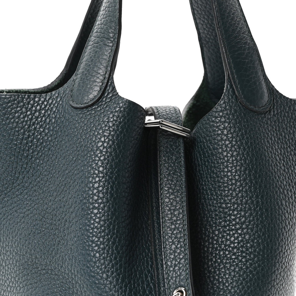Taurillon Clemence Picotin Lock 18 PM Vert Cypress £¨ Direct shipment via from wholesalehk.shop