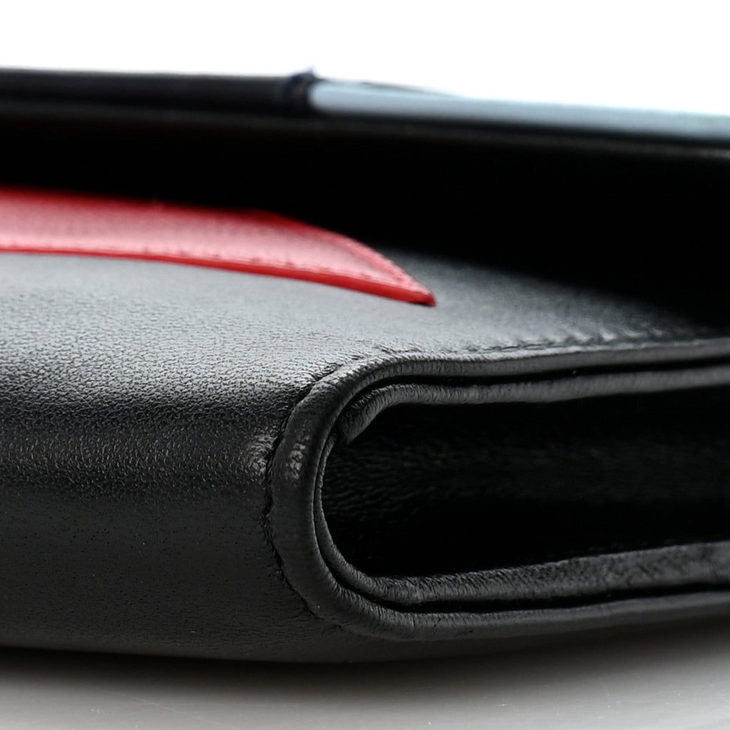 Lambskin Airlines Wallet On Chain WOC Blue Black Red wholesalehk.shop