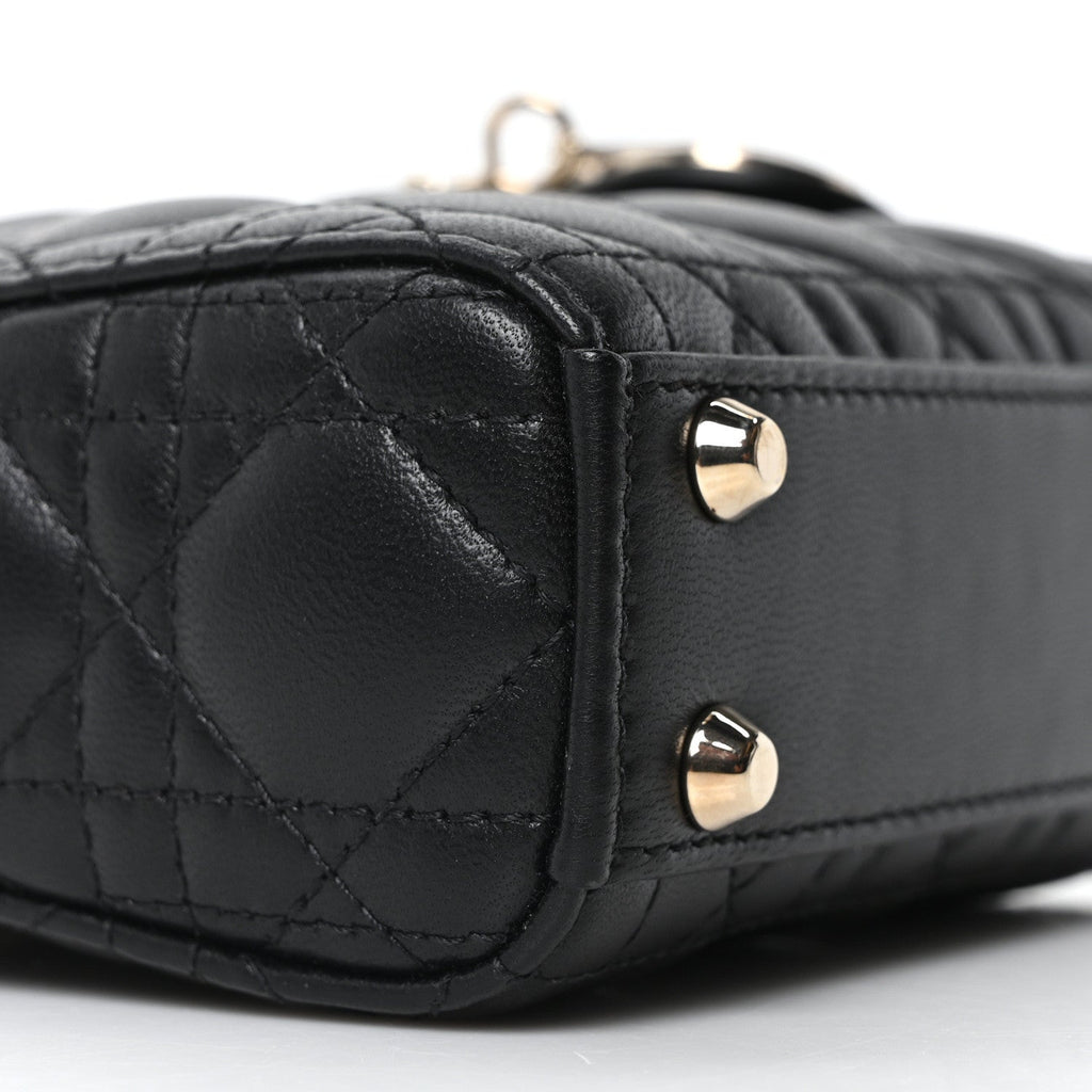 Lambskin Cannage Micro Lady Dior Black wholesalehk.shop