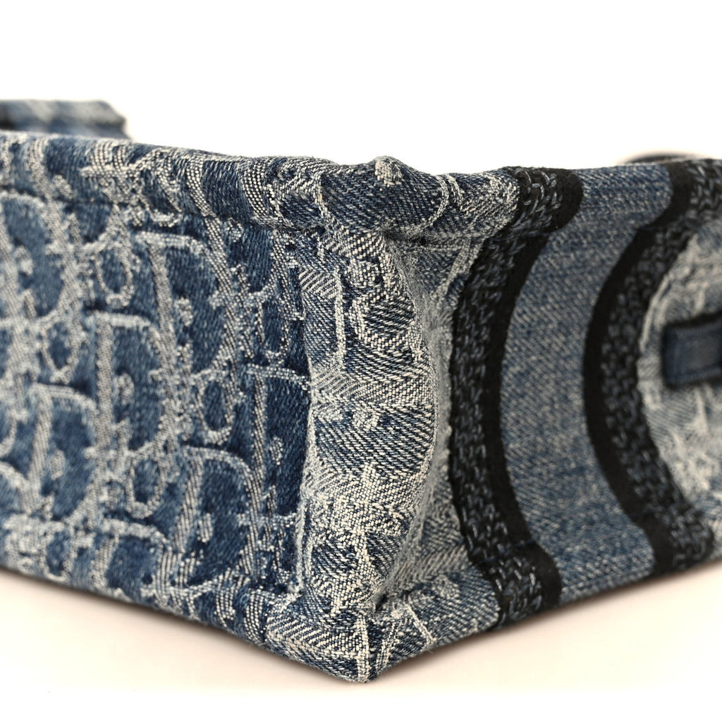Denim Oblique Mini Book Tote With Strap Blue £¨ Direct shipment via from wholesalehk.shop