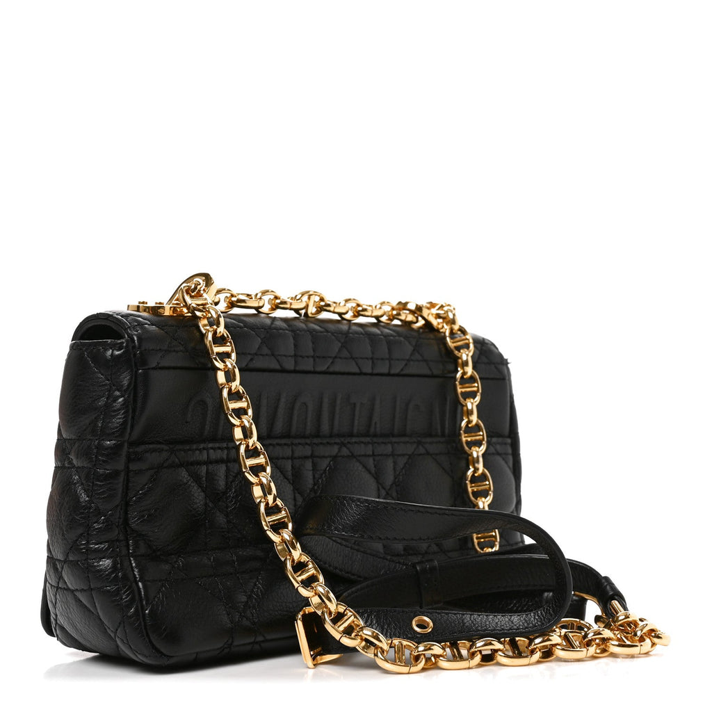 Calfskin Cannage Small Caro Bag Black wholesalehk.shop
