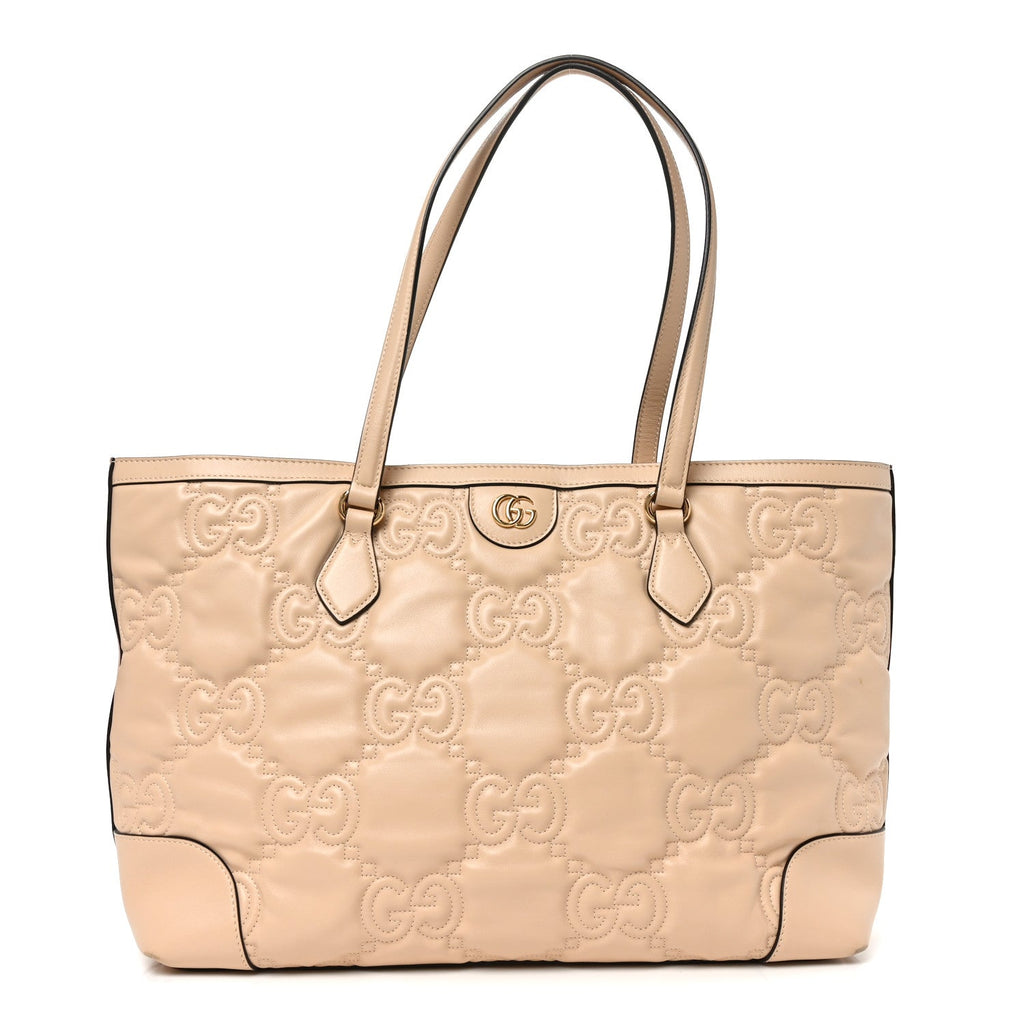 Calfskin GG Matelasse Medium Ophidia Shopping Tote Beige wholesalehk.shop
