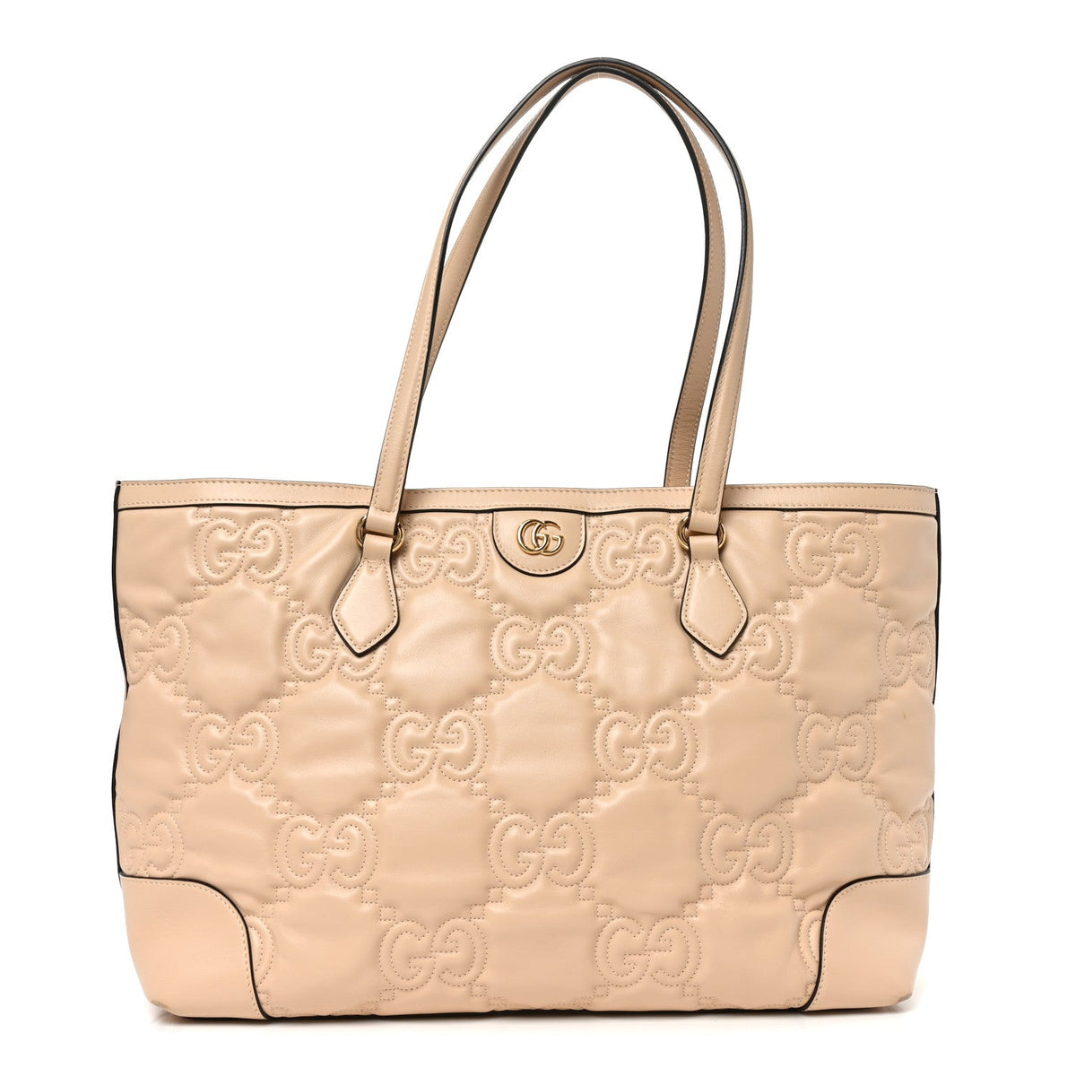 Calfskin GG Matelasse Medium Ophidia Shopping Tote Beige wholesalehk.shop