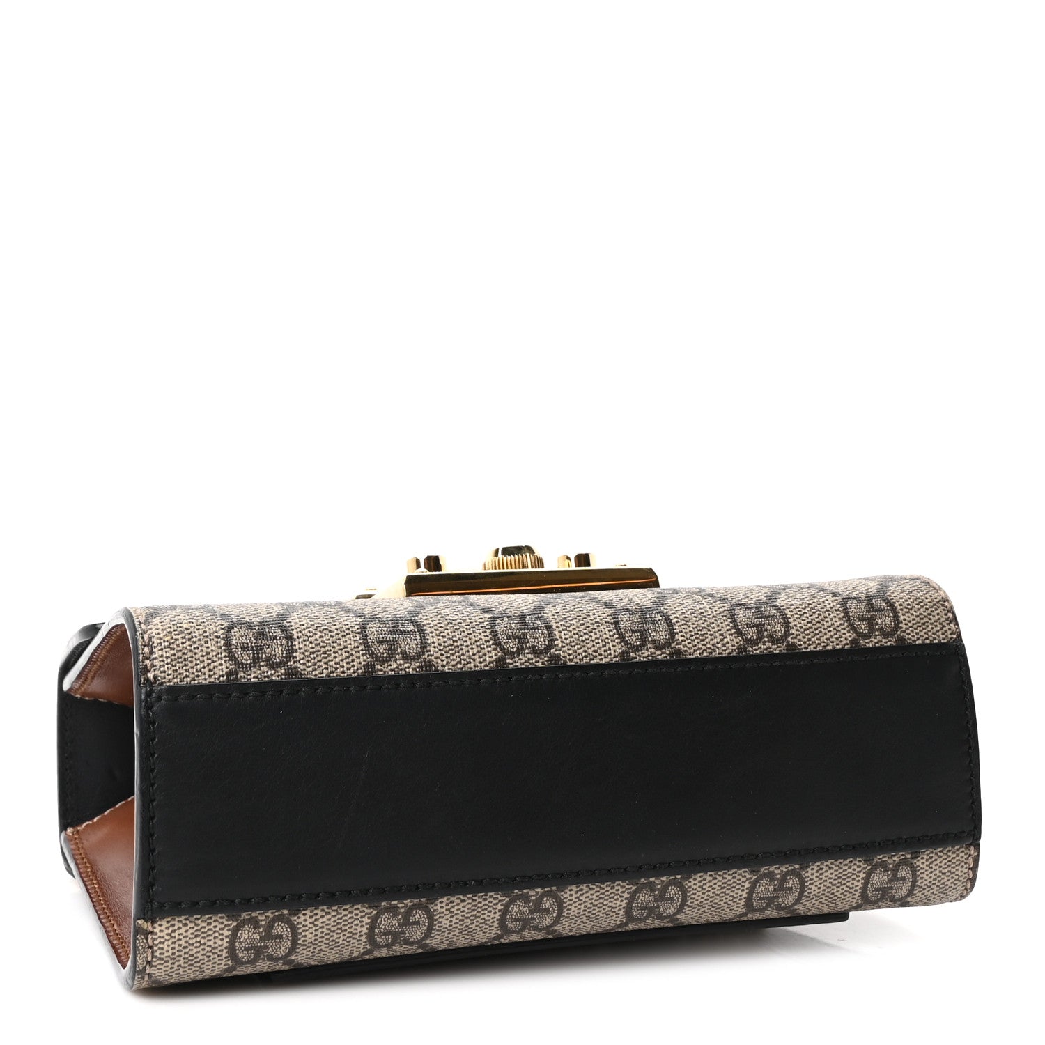 GG Supreme Monogram Calfskin Small Padlock Shoulder Bag Beige Black Cuir £¨ Direct shipment via from wholesalehk.shop