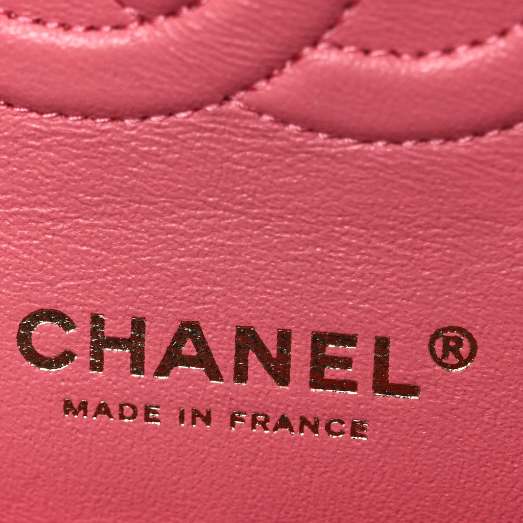 Caviar Quilted Medium Double Flap Pink wholesalehk.shop