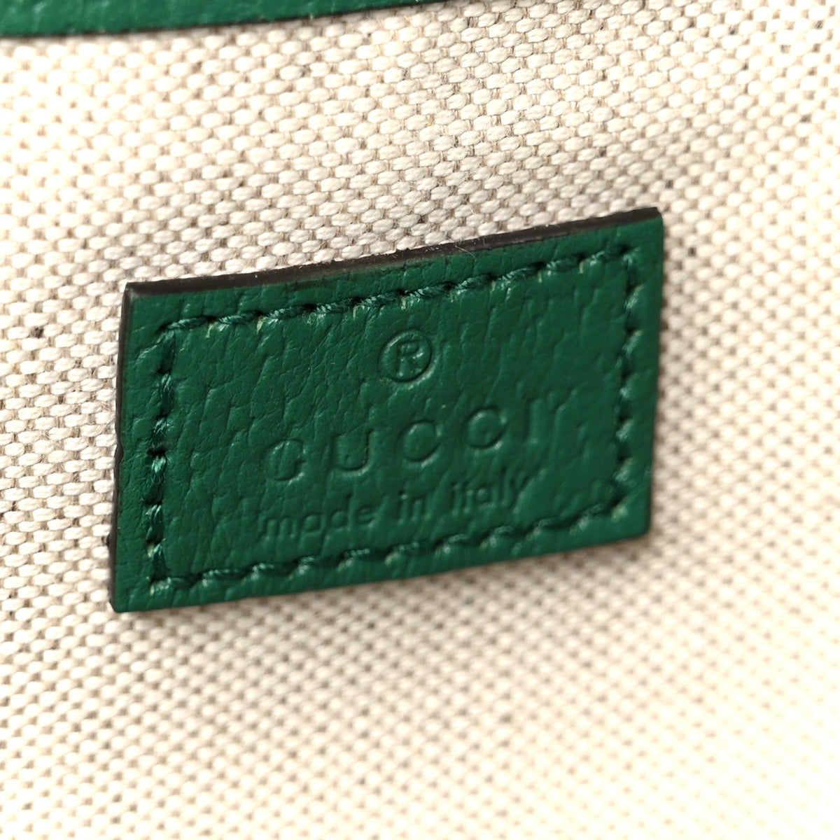 Textured Dollar Calfskin Medium Ophidia Shoulder Tote Bag Green wholesalehk.shop