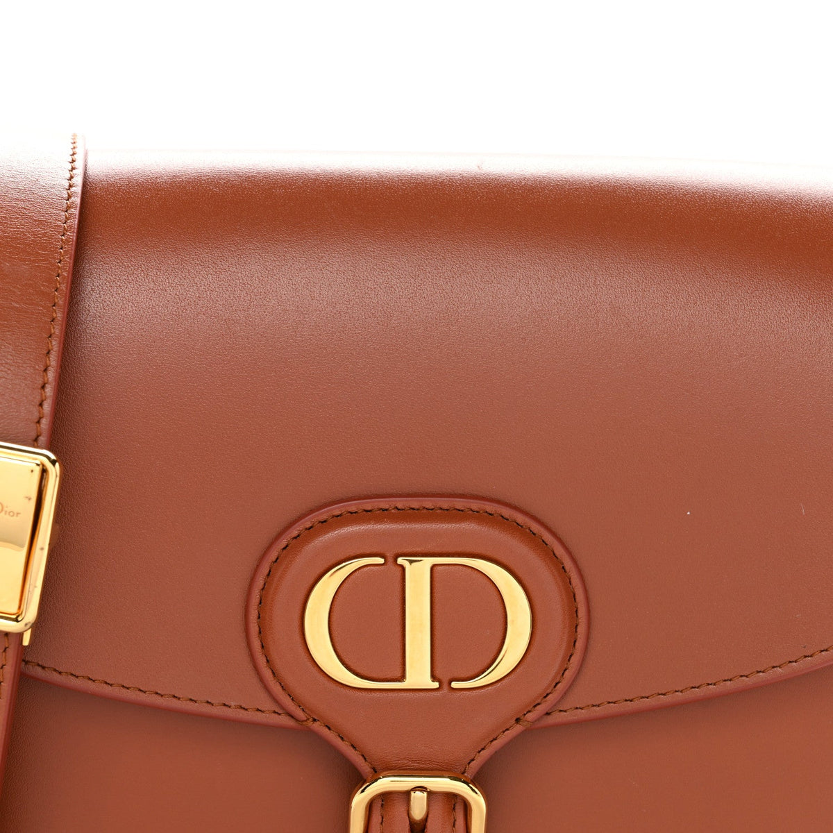 Box Calfskin Medium Bobby Flap Dark Tan wholesalehk.shop