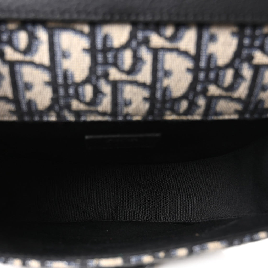 Oblique Grained Calfskin Mini Gallop Bag With Strap Black Beige wholesalehk.shop