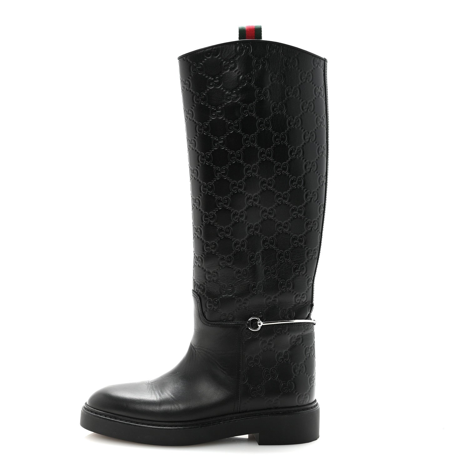Guccissima Michelangelo Slim Horsebit Riding Boots 37 Black £¨ Direct shipment via from wholesalehk.shop