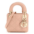 Lambskin Cannage Micro Lady Dior Rose Des Vents wholesalehk.shop