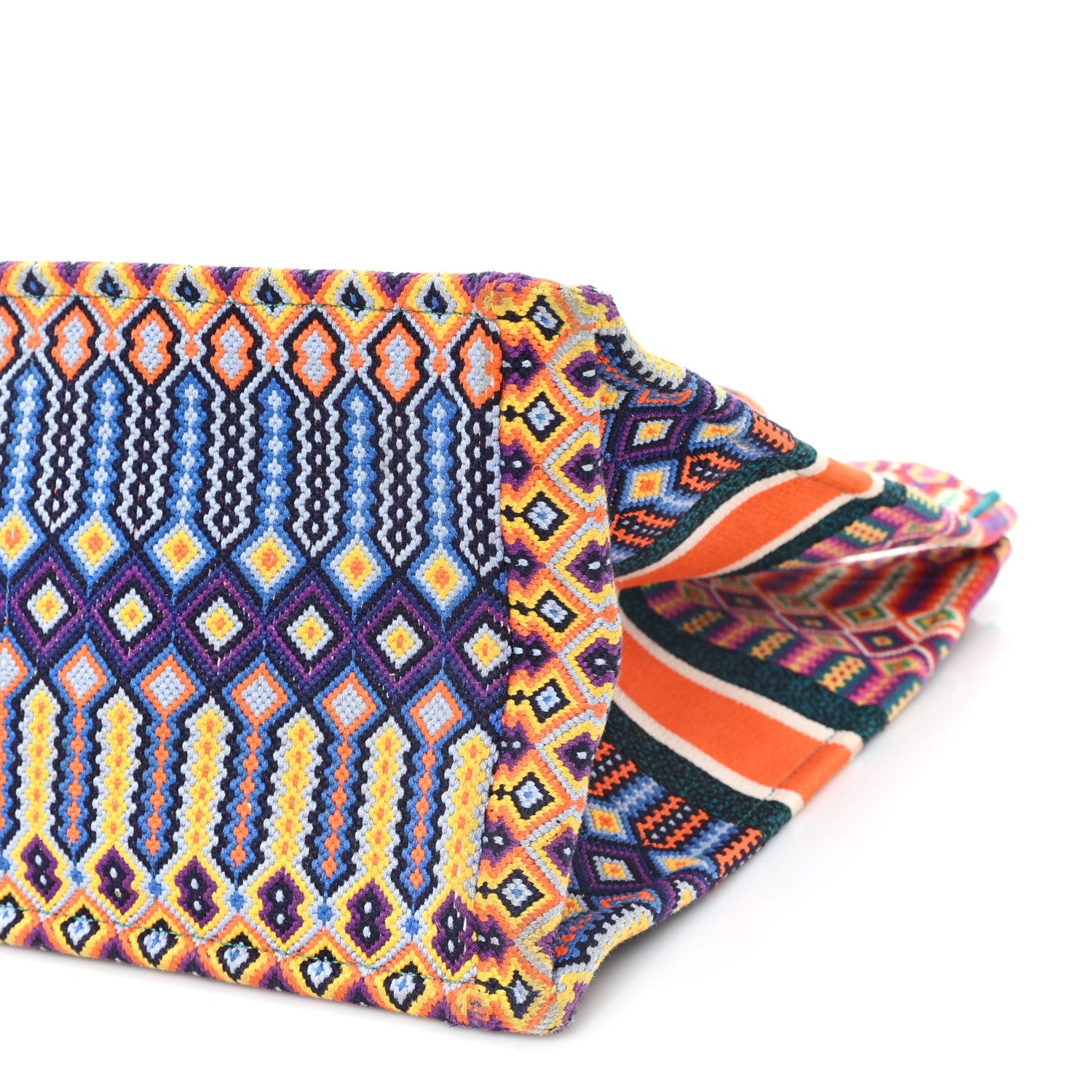 Canvas Embroidered Large Book Tote Orange Multicolor £¨ Direct shipment via from wholesalehk.shop