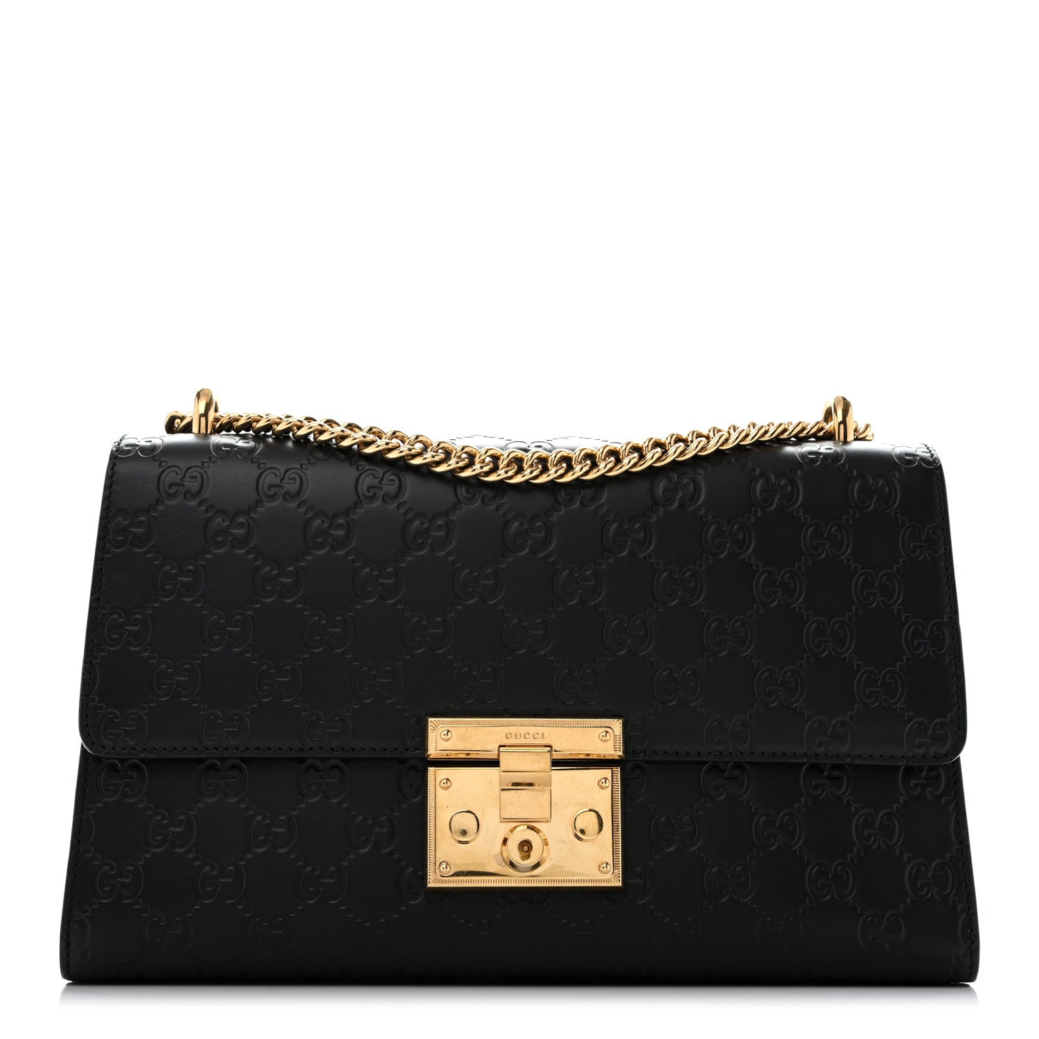 Guccissima Medium Padlock Shoulder Bag Black £¨ Direct shipment via from wholesalehk.shop