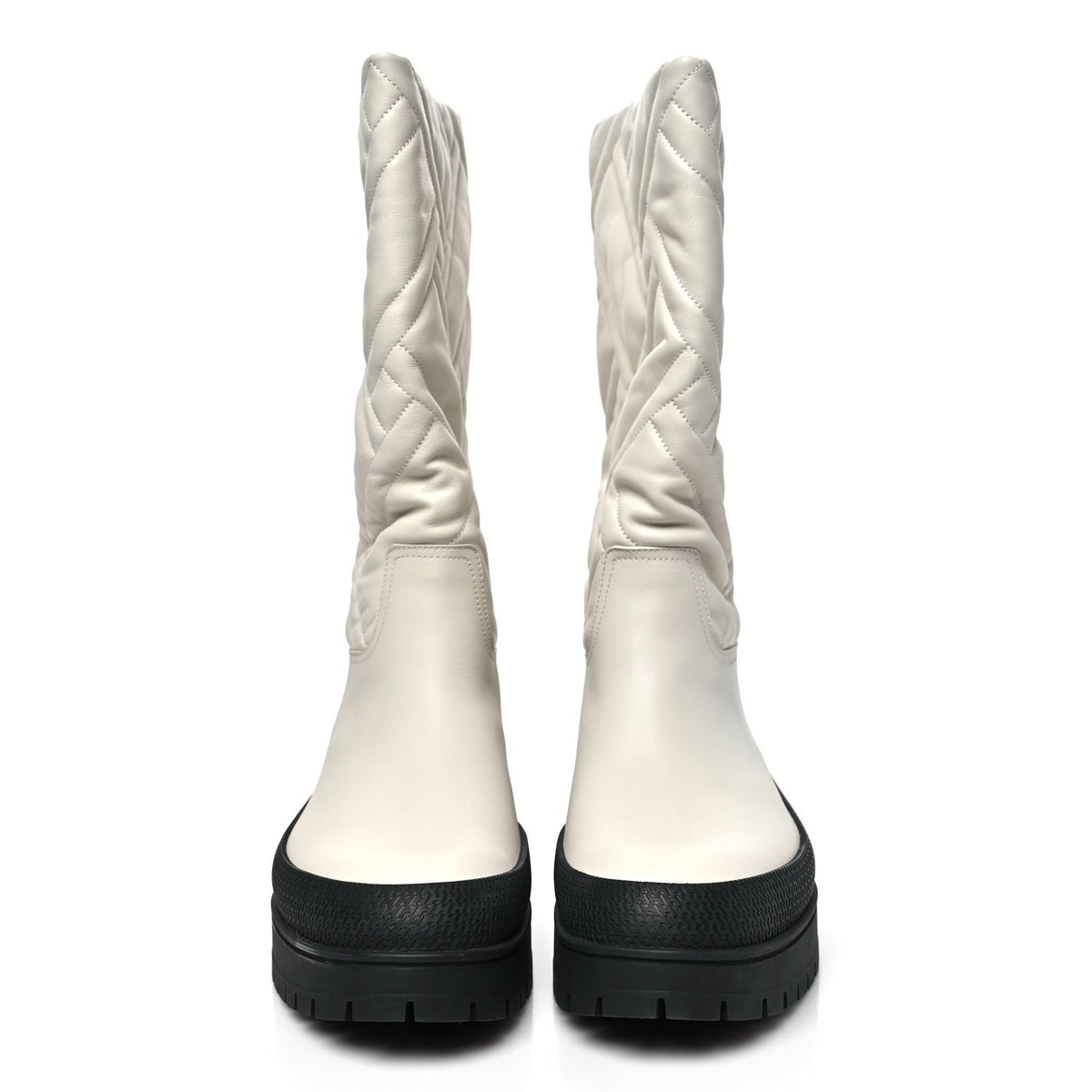 Goatskin Quilted Fuji Boots  40 Beige Glasie wholesalehk.shop