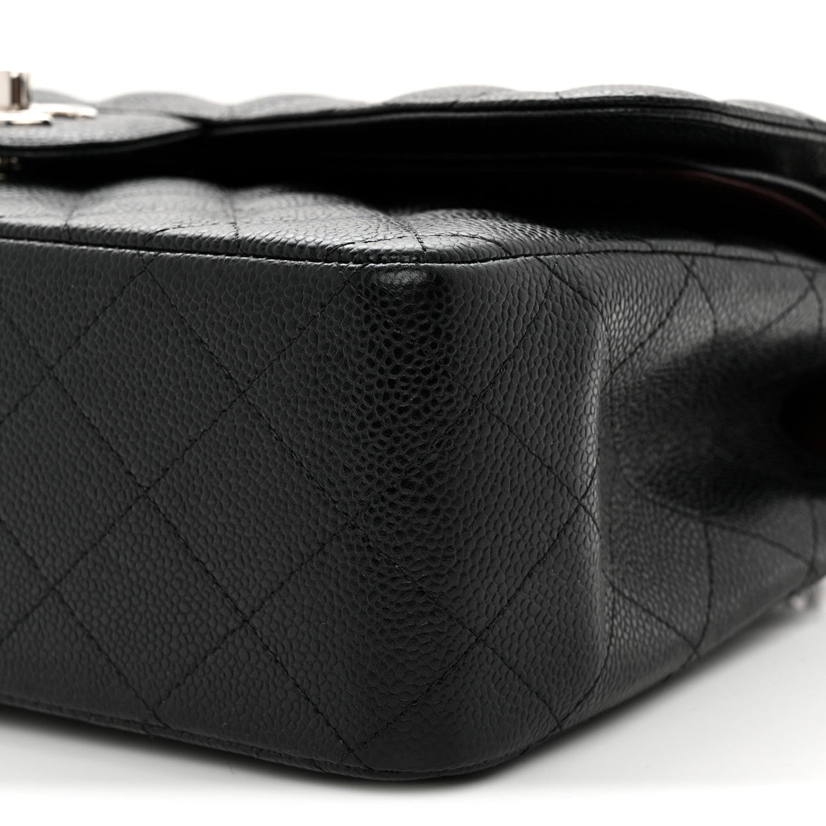 Caviar Quilted Jumbo Double Flap Black wholesalehk.shop
