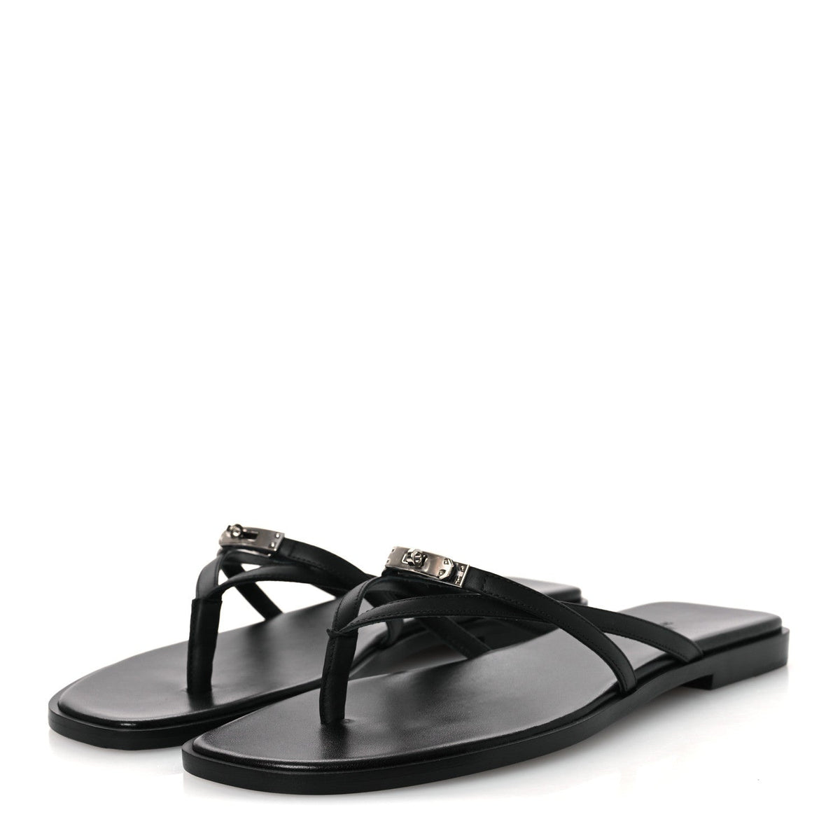 Calfskin Miss Sandals 39 Black wholesalehk.shop