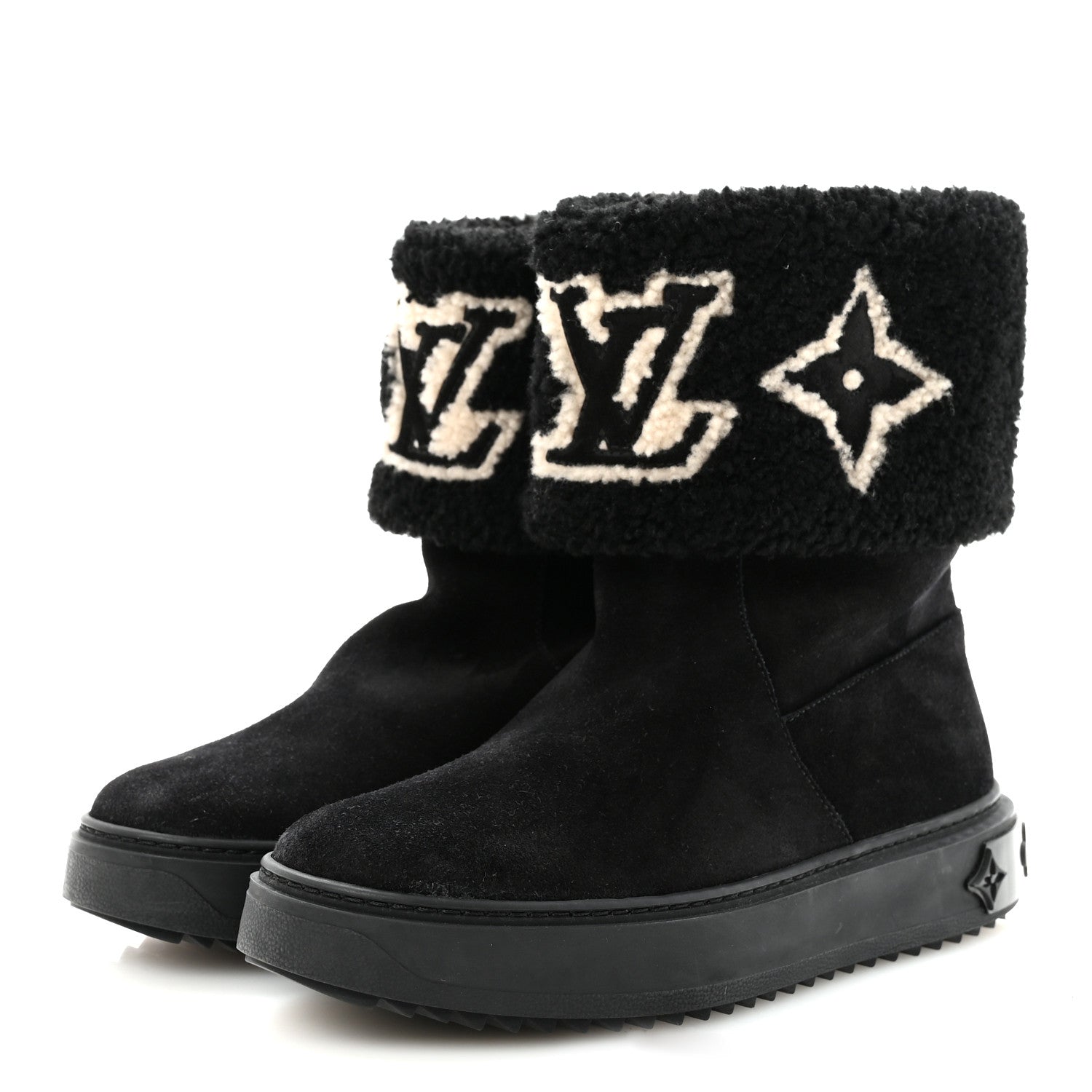 Suede Calfskin Shearling Snowdrop Flat Ankle Boot 37.5 Black £¨ Direct shipment via from wholesalehk.shop
