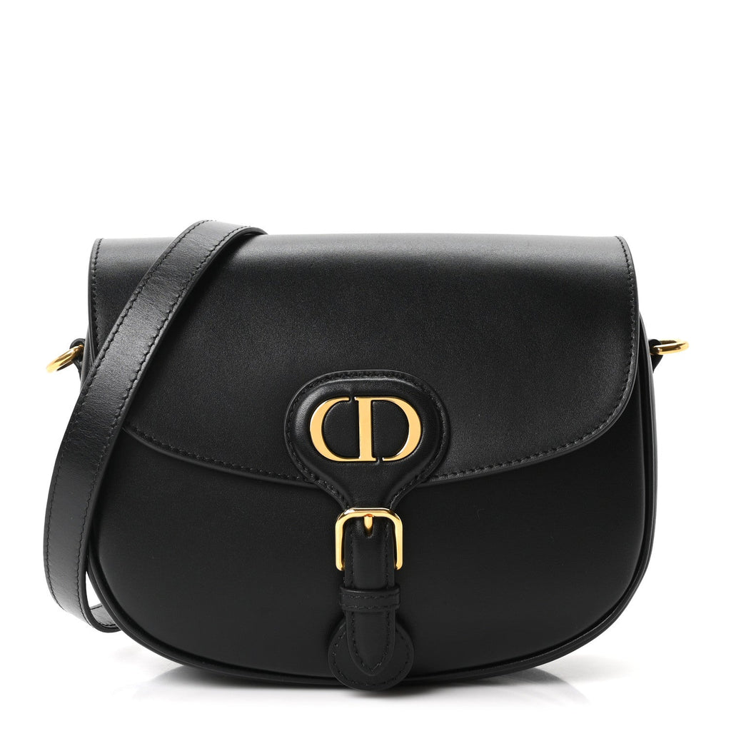 Box Calfskin Medium Bobby Flap Black wholesalehk.shop