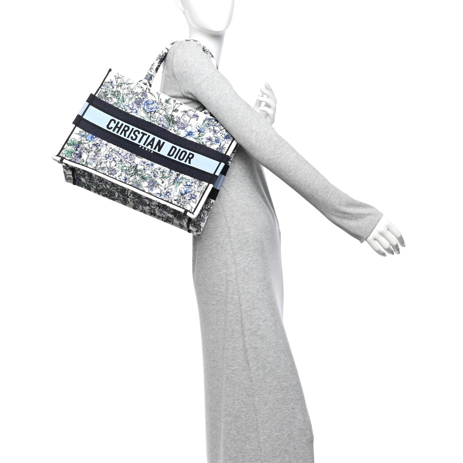 Canvas Embroidered Medium Flowers Book Tote Blue £¨ Direct shipment via from wholesalehk.shop