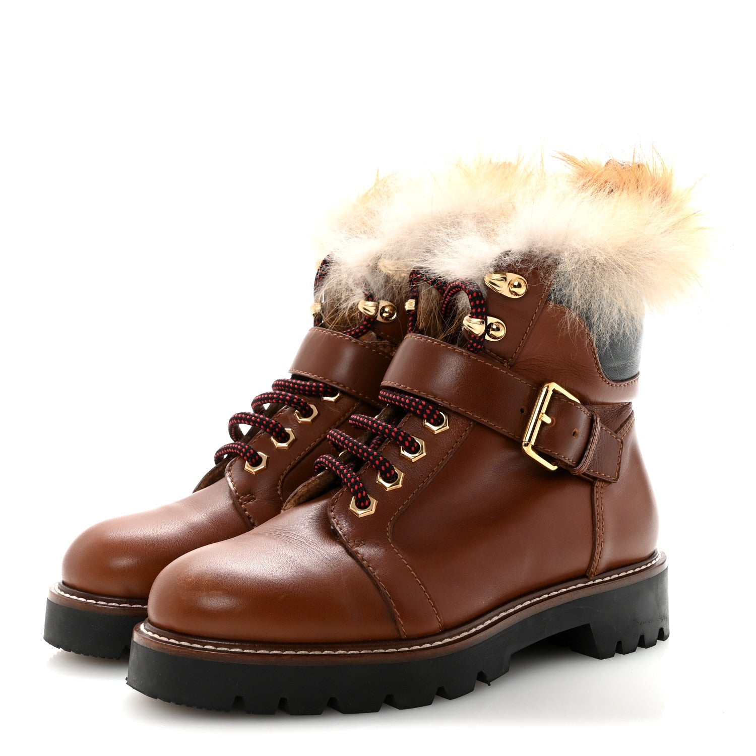 Calfskin Fur Territory Flat Ranger Combat Boots 37 Cognac £¨ Direct shipment via from wholesalehk.shop